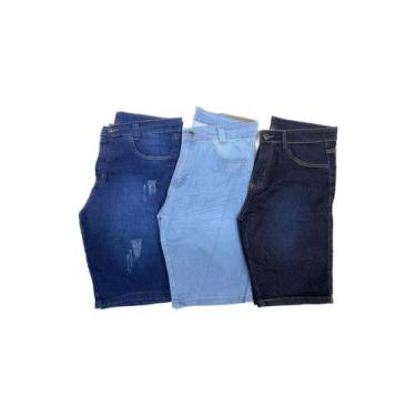 Imagem de Kit 3 Bermudas Jeans Com Lycra - Variadas Direto Da Fábrica - JEANS WE