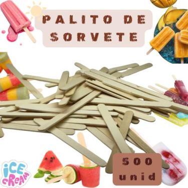 Imagem de Palitos de madeira para Picolé, Culinária, trabalhos escolares com 500