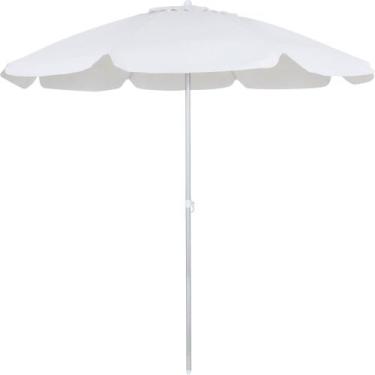 Imagem de Guarda-sol em Bagum e Haste de Alumínio 2,00m Branco Bel, 2,00m