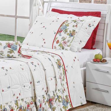 Imagem de Jogo de Cama Fiorella Solteiro Branco 03 Peças 160 Fios - Bordados Ricardo