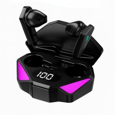 Imagem de Fone De Ouvido Gamer Bluetooth TWS Sem Fio LED Microfone Embutido Estéreo Grave Potente Case Carregador Digital Toque Inteligente Android iPhone PC Bateria Longa