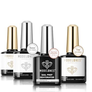 Imagem de modelones Desidratador De Unhas Com Base Em Gel E Conjunto Acabamento, Suprimentos Acrílicos Sem Ácido, Kit Inicial Esmalte Brilhante