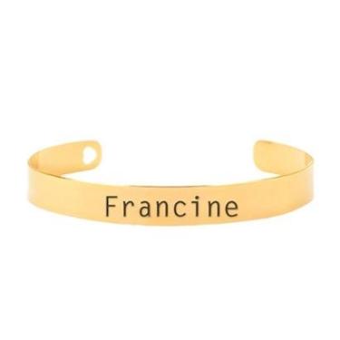 Imagem de Bracelete Personalizado Gravação Nome Francine Banhado Ouro 18K - 999003324-Feminino