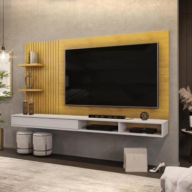 Imagem de Painel Suspenso Tv 60 Pol 190 Cm Bento Cedro Bali Dj Móveis Cedro Bali