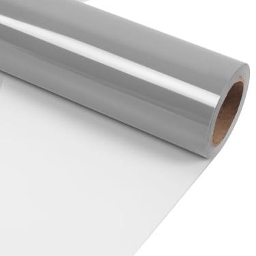 Imagem de TORC Silver Gray Puff Htv - 30 Cm X 1,5 M, Vinil De Transferência Térmica 3D Para Camisetas, Artesanato Faça Você Mesmo Compatível Com Todas As Máquinas Corte, Fácil Cortar, Remover Ervas Daninhas E