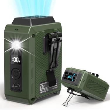 Imagem de COMLIFE Mini ventilador de cintura portátil – Ventilador de corpo vestível com clipe recarregável, resfriamento máximo de 20H, 5 velocidades 16000RPM Turbo mãos livres sob a camisa ventilador de