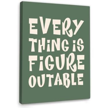 Imagem de YEOION everything Arte de parede para decoração de parede de escritório, citações positivas decoração de parede para sala de aula e escola