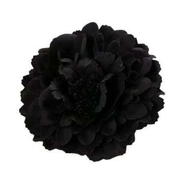 Imagem de Feminino Peônia Flor Grampo De Cabelo Bohemia Chapéu De Palha Acessóri