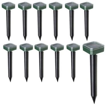Imagem de Repelente Solar Ultrassonico Kit 12 Uni Pestes Cobras Ratos Roedores P