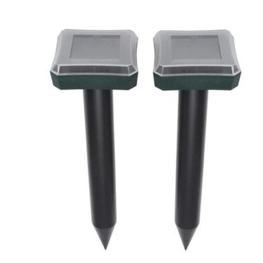 Imagem de Repelente Solar Ultrassonico 2 unidades Pestes Cobras Ratos Roedores Jardim Externo