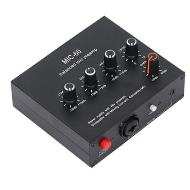 Imagem de WALFRONT Microfone de Microfone de Microfone Amplificador de Microfone Com Saídas de 3,5 Mm, 6,5 Mm e XLR para Microfone Dinâmico e Condensador DC5-12V