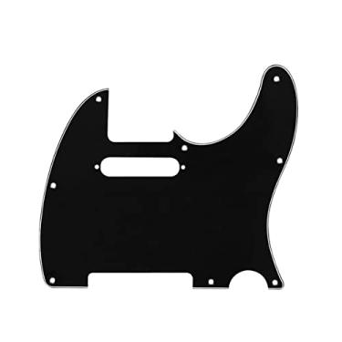 Imagem de ROZILO 8 furos Tele Pickguard Pick Guard Placa contra arranhões para Telecaster EUA/Mexican Fender Preto 3Ply