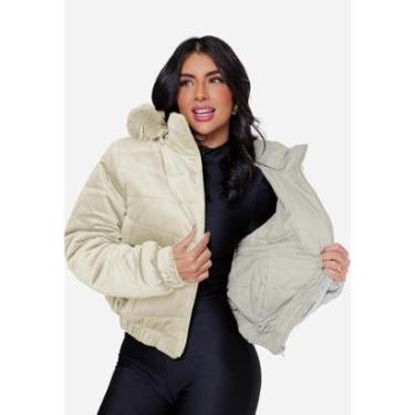 Imagem de Jaqueta Dupla Face Peluciada La'Oase Feminina Capuz Removível-Feminino