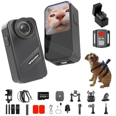 Imagem de Apexcam Coleira De Cachorro Com Câmera E Cartão Sd De 64 Gb, Coleira De Gato Com Câmera 4K Com Tela Sensível Ao Toque, Coleira De Cachorro Com Câmera Para Gravações De Vídeo, Coleira De Câmera Para