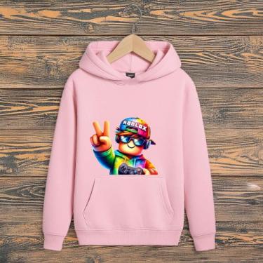 Imagem de Blusa Moletom Infantil Canguru Roblox Game Menino Menina Agasalho - J.