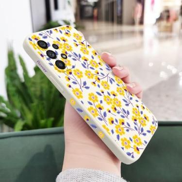 Imagem de Capa de celular com flores para Samsung A54 A34 A24 A14 A56 A36 A26 A73 A53 A33 A23 A13 A72 A52 A52S A32 A22 A12 A71 A51 4G 5G, branca 1, para A31