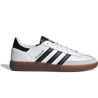 Imagem de adidas Originals Handball Spezial Tênis feminino masculino, Goma branca e preta, 6 Women/5 Men