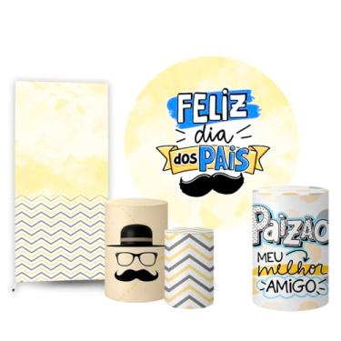 Imagem de Trio Capas Cilindro + Painel Redondo Sublimado + Lateral Dia dos Pais (K2PAI0006)