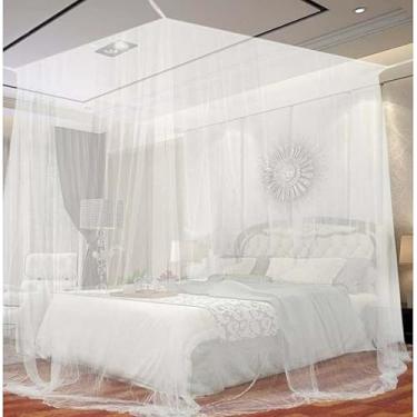 Imagem de Mosquiteiro De Teto Para Cama De Casal Queen Super King Rei e Rainha-Adequado para quartos e acampamentos ao ar livre