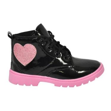 Imagem de Bota Infantil Menina Coração - okay, Preto cr, 31