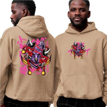 Imagem de Blusa De Frio Moletom‎ Abstract Mask Of Lobo Midnight-Unissex