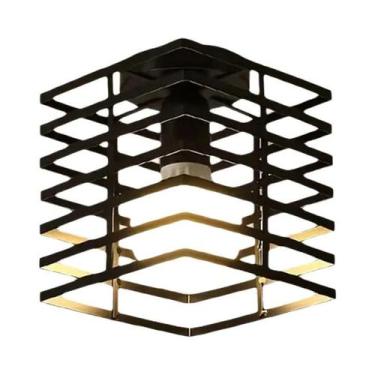 Imagem de Preto Vintage Retro E27 Led Luz De Teto Para Corredor Varanda Quarto I