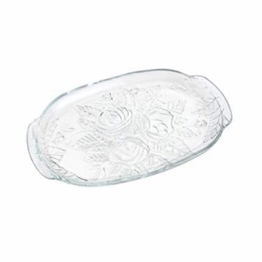 Imagem de TRAVESSA RETANGULAR DE VIDRO GARDÊNIA 33x21x4cm