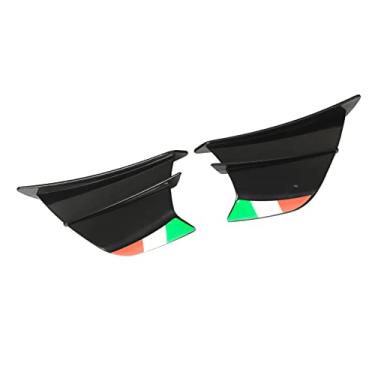 Imagem de KIMISS 2PC Wing Spoiler Wing Spoiler Winglets para 400 250 Z900 Z1000, R1 R3 R25, CBR650 - Aerodinâmica Winglets (Tudo preto)