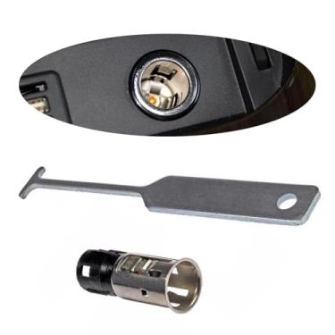 Imagem de 1 peça de soquete de isqueiro de carro com ferramenta de desmontagem, OEM de substituição #25776667 J42059 25774623 acessórios de isqueiro de tomada de energia compatíveis com Gm