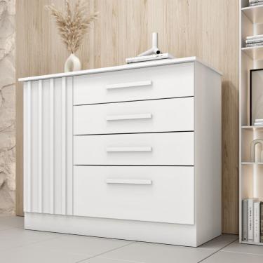 Imagem de Cômoda Guarani Porta Ripada Tcil Móveis - Neve