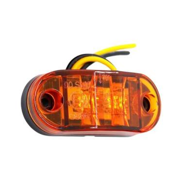 Imagem de Lanterna Delimitadora Laranja Led 12v 24v Caminhão Baú - STORE AUTO