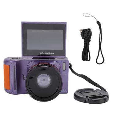 Imagem de Zopsc Câmera Digital 4K 64MP Com Tela Flip de 3 ", Zoom 18x, Foco Automático, Anti Shake, Wifi Fotografia Em Vlog de Vídeo Cames para Viagem, Detecção de Expressão Facial (Roxo)