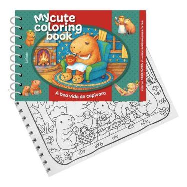 Imagem de Livro De Colorir Coleção My Cute Coloring Book Capa Dura Espiral Folha