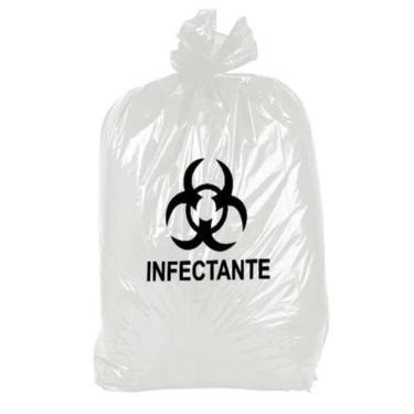 Imagem de Saco Lixo Infectante Hospitalar 30 Litros Branco Leitoso