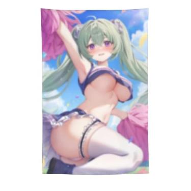 Imagem de LIEGBMEU Sexy Bikini Hot Anime Girl Tapeçaria 152.4 cm x 228.6 cm Interior Exterior Wall Quilt Art Decoração de Tapeçaria Caprichosa, AF185