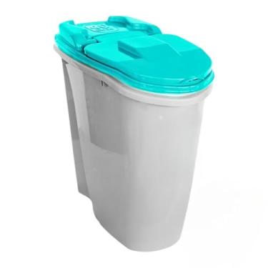 Imagem de Porta Ração e Grãos Dispenser Home Anti Formigas Vedação Completa + Pá Dosadora(AZUL - 40 LITROS 18 KG)