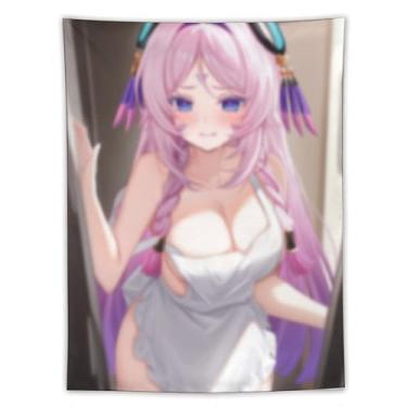 Imagem de LIEGBMEU Tapeçaria de biquíni sexy anime menina 152.4 cm x 203.2 cm interior exterior parede colcha arte decoração de tapeçaria caprichosa, AF254