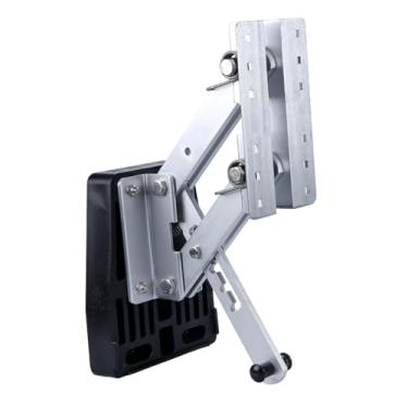 Imagem de oshhni Suporte de motor de popa de alumínio, acessório resistente, base de nylon para lanchas de 20, montagem simples e profissional, Base Preta