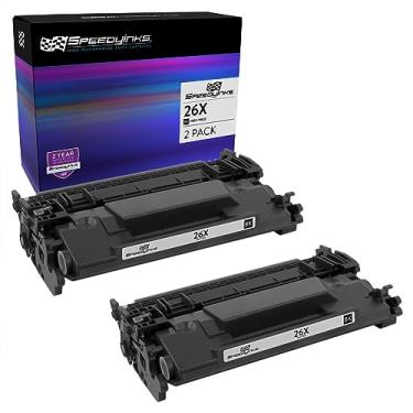 Imagem de Cartucho de toner de substituição compatível com tintas rápidas para HP 26X / CF226X de alto rendimento (preto, pacote com 2)