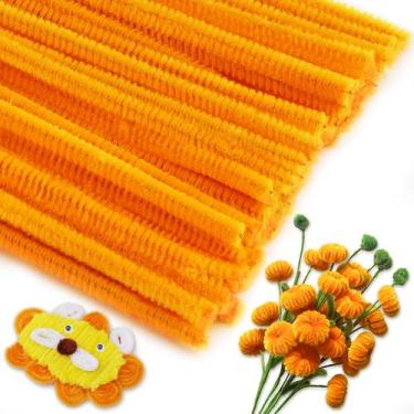 Imagem de Limpadores de cachimbo Iuuidu Chenille Stem Orange 150 unidades