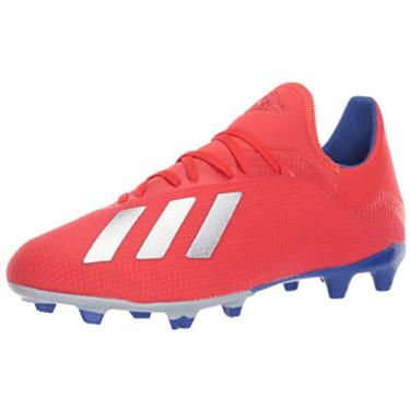 Imagem de adidas Tênis de futebol masculino X 18.3 Firm Ground, Vermelho ativo/prata metálico/azul ousado, 12