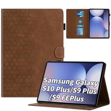 Imagem de Kitzomi Capa para Samsung Galaxy Tab S10 Plus 2024/ S9 FE Plus 5G 12,4 polegadas 2023, suporte inteligente de visualização em vários ângulos com bolso, despertar/hibernar automaticamente, capa flip de