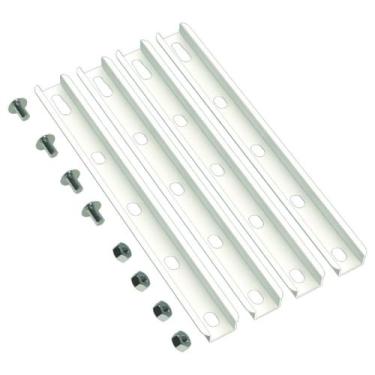 Imagem de Kit Jogo Haste Adaptador Suporte Tv Vesa 400X400 56 Branco - Multiform