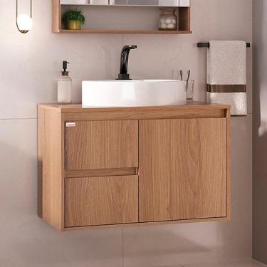 Imagem de Gabinete Nicole 80 Suspenso com Tampo - Fabribam, Catedral