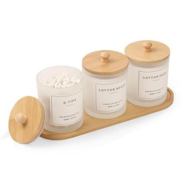 Imagem de Conjunto de organizadores de banheiro, pacote com 3 potes de boticário