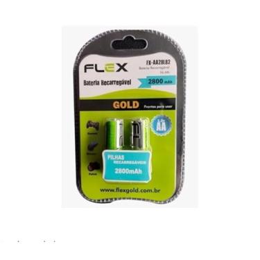 Imagem de PILHA RECARREGAVEL AA BLISTER C/2 2800MAH FLEX