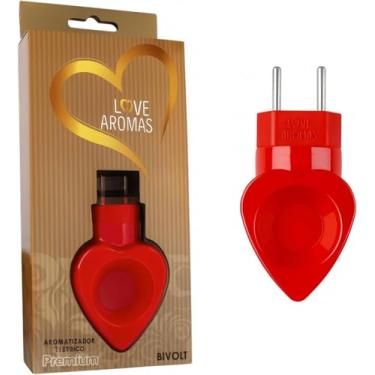 Imagem de Difusor Elétrico Aromatizador de Ambientes Coração Love Bivolt Vermelho Difusor de Óleos Aromatizador Elétrico