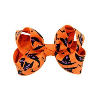 Imagem de Halloween infantil hairpin crianças abóbora impressão meninas bonito a