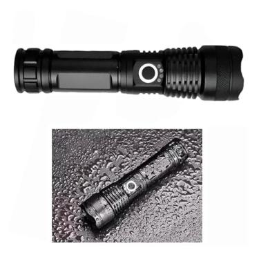 Imagem de Lanterna Tática LED T9 Super Potente Recarregável USB Alta Luminosidade Resistente à Água para Camping, Caça, Pesca e Emergência