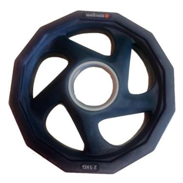 Imagem de Anilha 2,50Kg Rubber 5 Furos Wellness - WK013 WK013